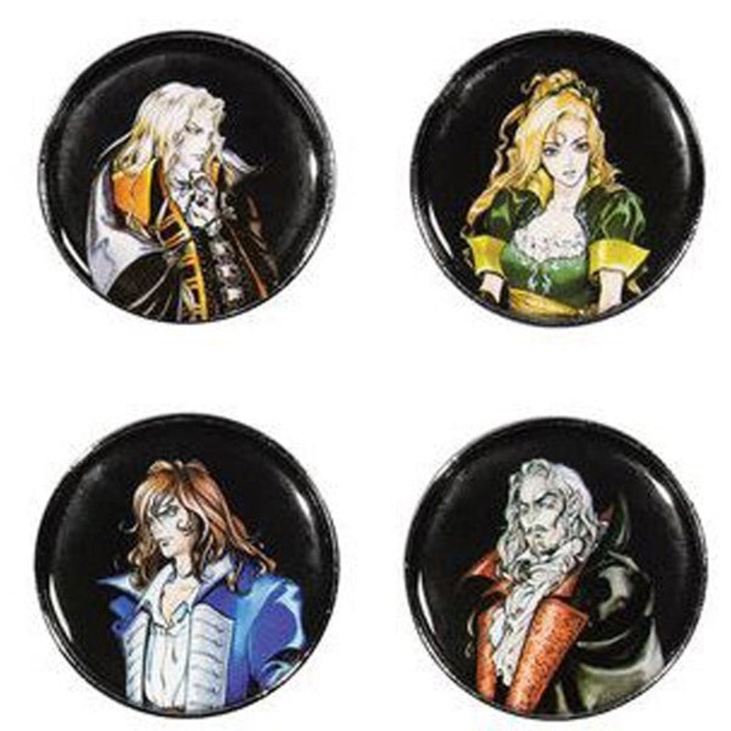 Castlevania Symphony Of The Night Portraits Round Pin Set