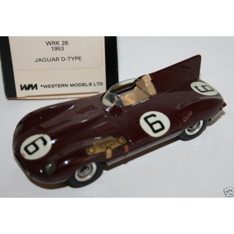 WESTERN MODELS 1/43 WRK28 – 1953 JAGUAR D TYPE – WMTC CLUB 1989 JOHN MARTIN