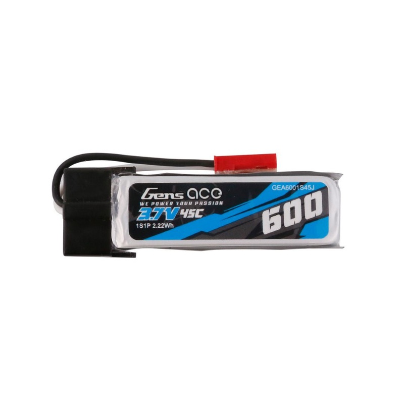 Gens Ace 1S LiPo Battery 45C (3.7V/600mAh) w/JST-SYP Connector – GEA6001S45J