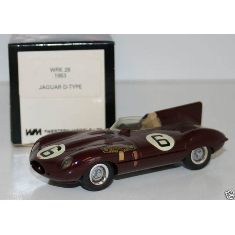 WESTERN MODELS 1/43 WRK28 – 1953 JAGUAR D TYPE – WMTC CLUB 1989 RUSSELL MARTIN