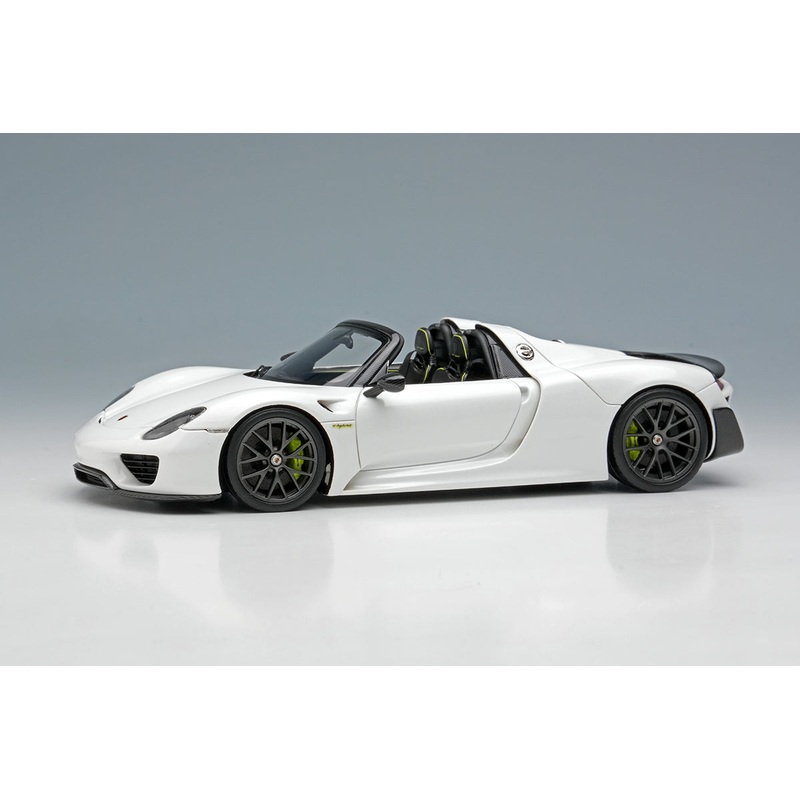 [ Back-order ] Make Up EIDOLON EM569E 1:43 Porsche 918 Spyder Weissach Package 2011 Pearl White model car