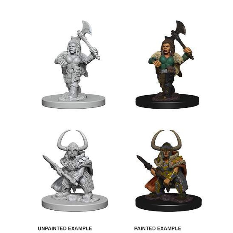 D&D Unpainted Mini – Dwarf Female Barbarian 72645