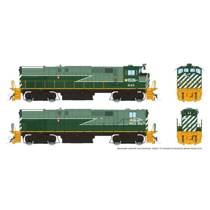 Rapido 033530 HO M420 + M420B (DC/DCC/Sound): BCR – Green Lightning Stripe Scheme: #645 + #688