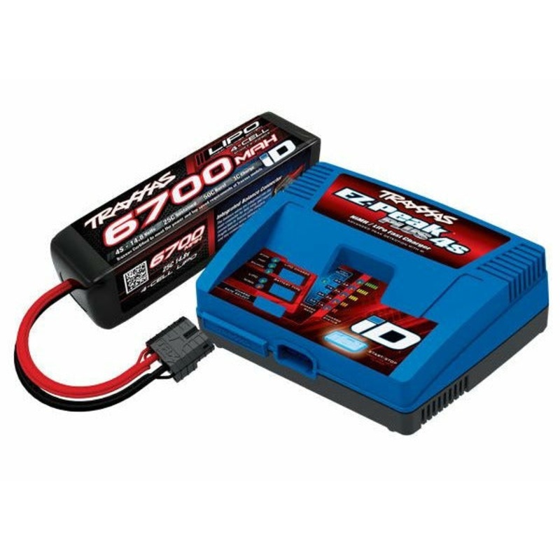 Traxxas EZ-Peak Plus 4S Completer Pack Multi-Chemistry Battery Charger w/One Power Cell 4S Batteries (6700mAh) – TRA2998