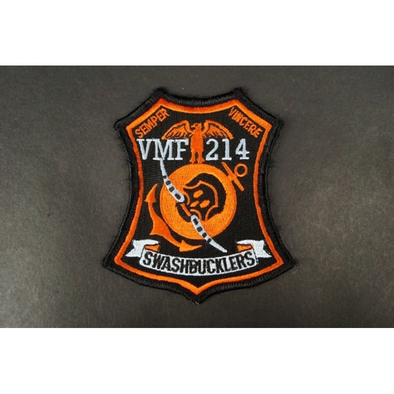 Patch USMC VMF-214 214th Fighter Squadron Swashbucklers without hook and loop