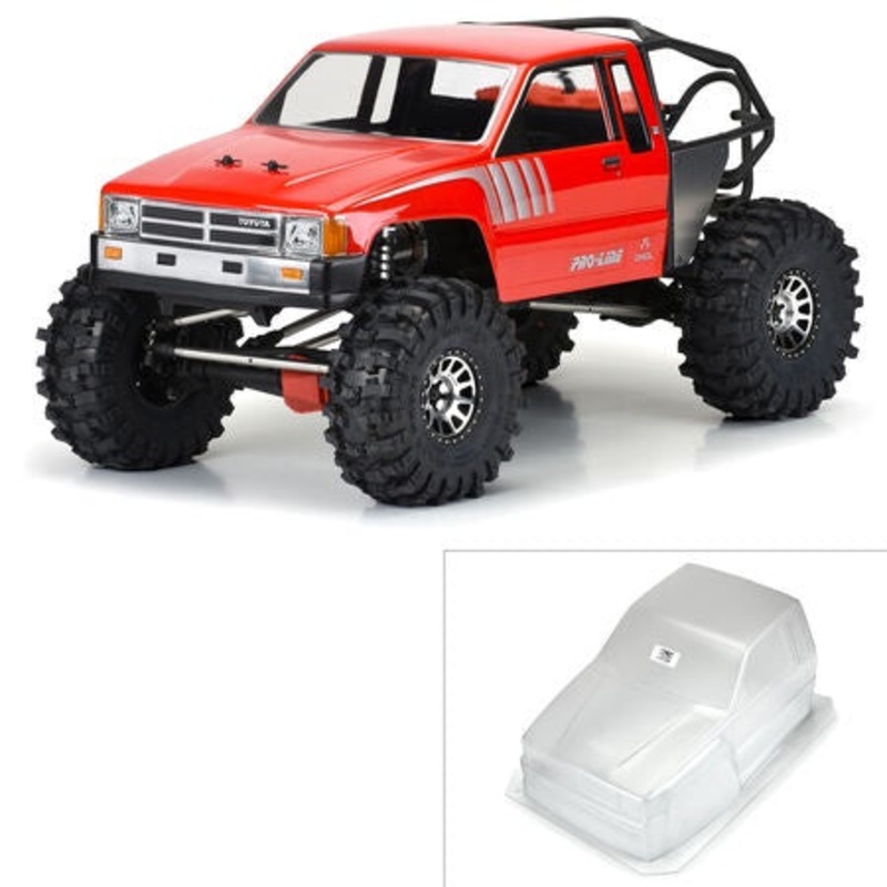 Pro-Line SCX6 1985 Toyota Hilux SR5 1/6 Rock Crawler Body (Clear) (Cab Only) – PRO362200