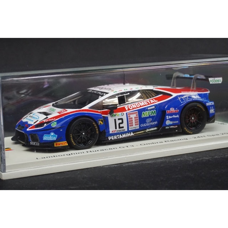 1:43 SPARK SB295 Lamborghini Huracan GT3 Ombra Racing SPA 24h 2017 #12 model car