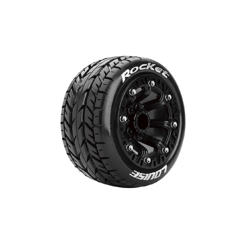 Louise R/C ST-Rocket 2.2-12mm Hex Black Wheels (Front/Rear)(2) – LOULT3188SB