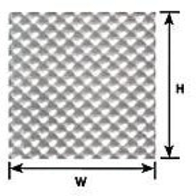 Plastruct HO Scale Checker Plate (2 pcs) PLA91680
