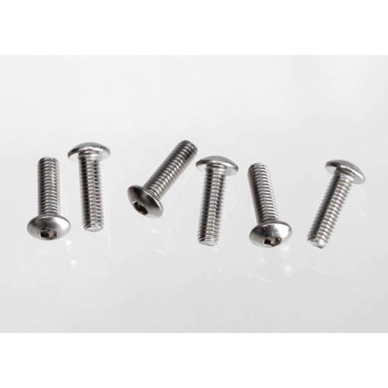 Traxxas Screws, 3×10 Button-Head Machine (Hex Drive) (Stainless steel) 6pcs TRA2577X