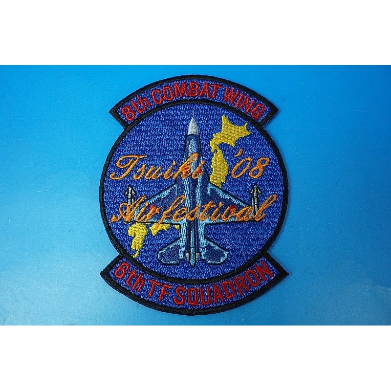 Patch JASDF 8th Air Wing 6th Squadron Tsuiki Base Air Festa 2008 High Visibility without hook and loop