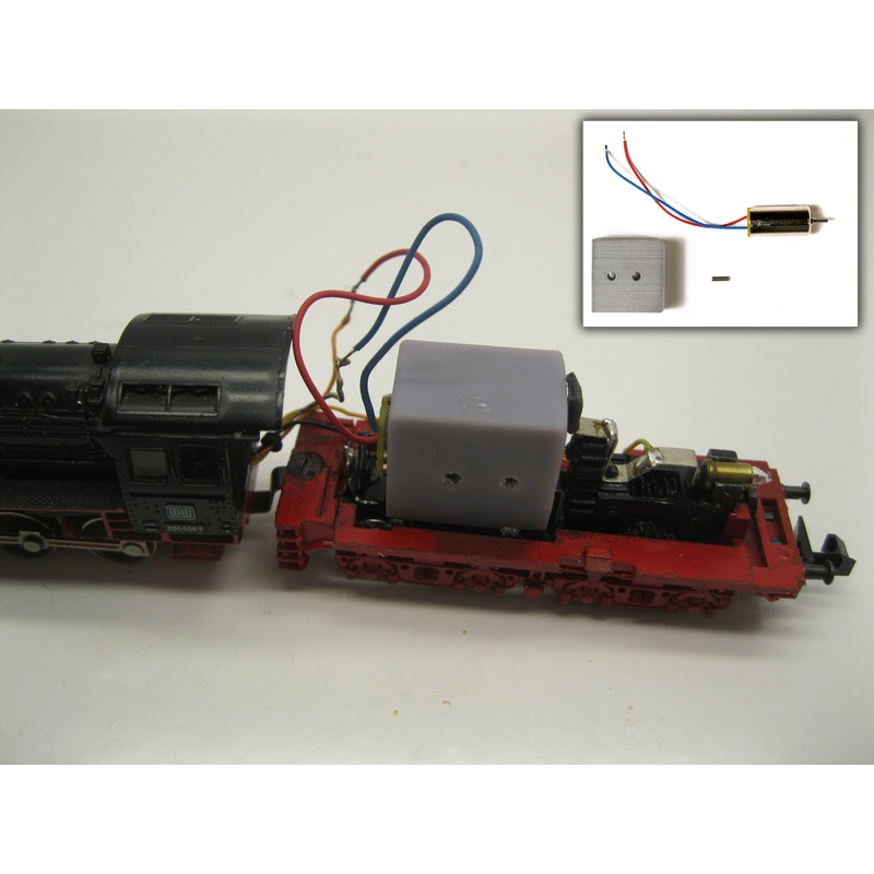 Conversion kit with bell armature motor Fleischmann BR50 cabin tender