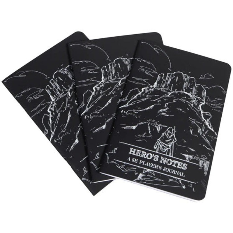 Dungeon Notes Hero’s Journals 3 Pk Black