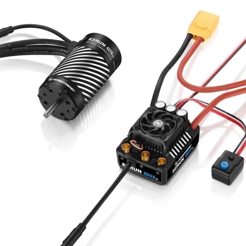 Hobbywing EZRun Max8 G2 Waterproof Brushless ESC/Motor Combo w/XT90 (2250kV) – HWI38010405