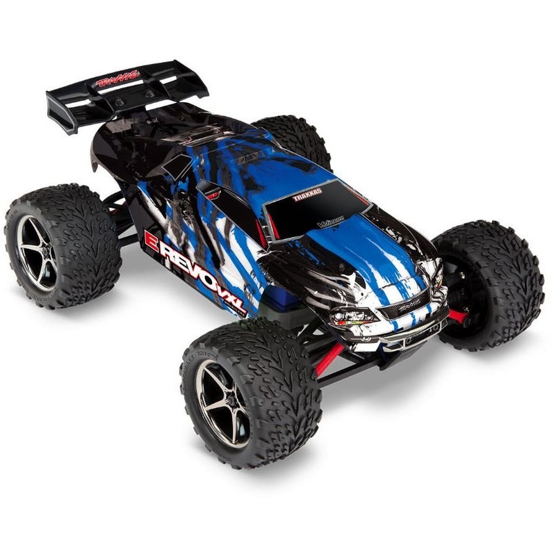 Traxxas 1/16 4WD Racing Monster Truck RTR Brushelss E-Revo VXL – Blue TRA71076-3BLUEX