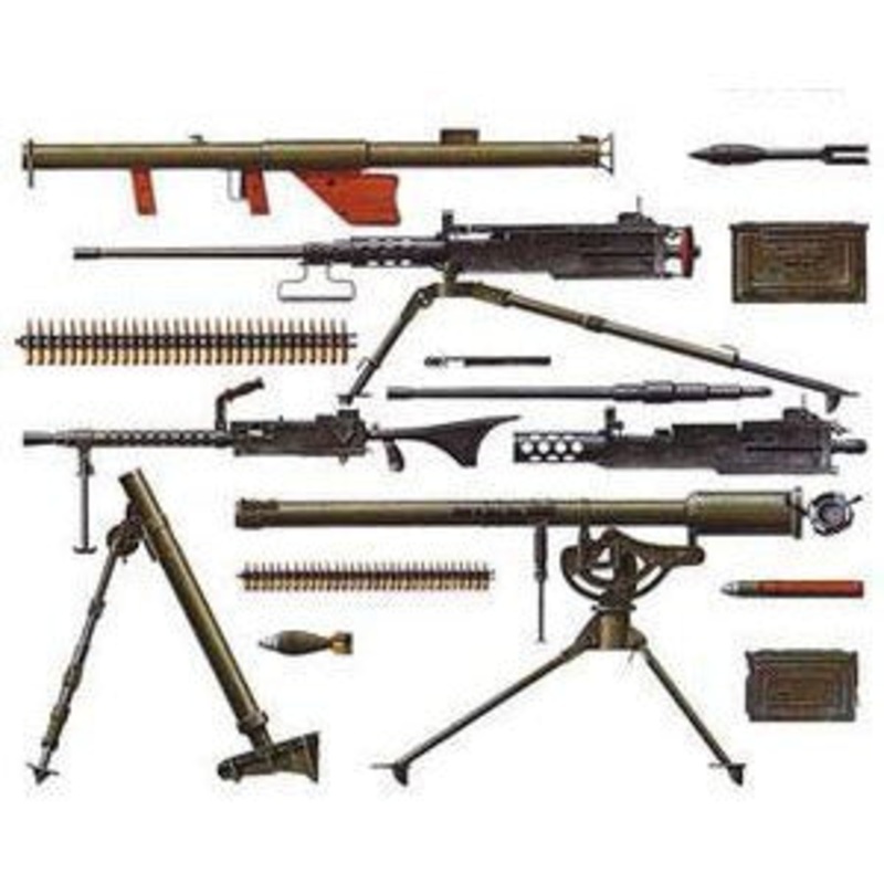WWII US Infantry Weapons Set #35121 1/35 Detail Kit by Tamiya