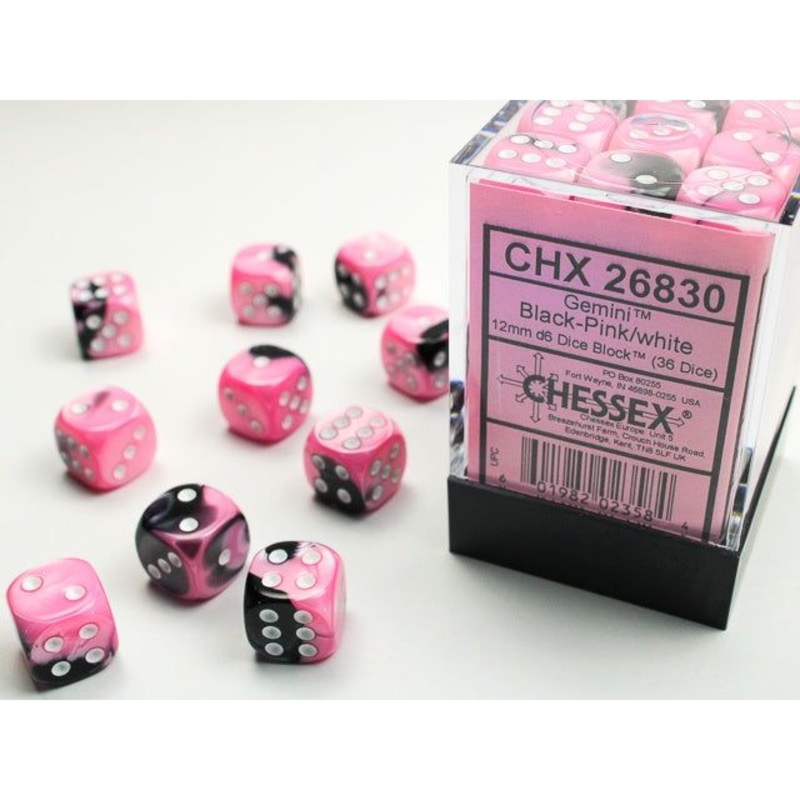 Chessex Six Sided Die (D6) Set of 36 – Assorted Colours