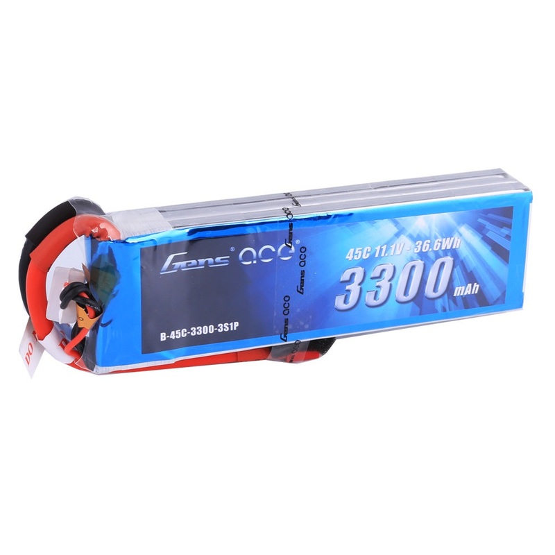 Gens Ace – 205 – 3300mAh 3S1P 11.1V 45C LiPo