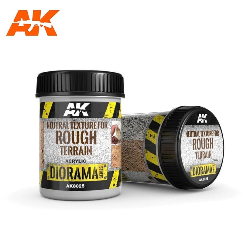 AK Interactive Terrains – Neutral Texture (Rough) (250ml) (Acrylic) AK-8025