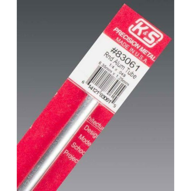 K&S Round Aluminum Tube – 1/4 x .049 KSE83061
