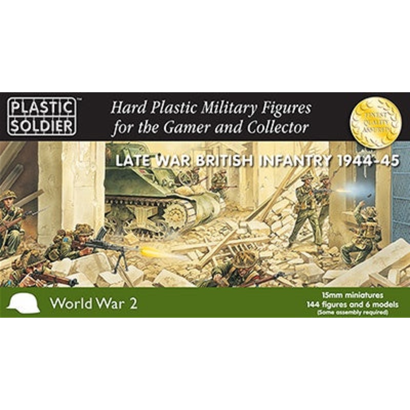 15mm Late British Infantry 1944-1945 #WW2015003 by Plastic Soldier