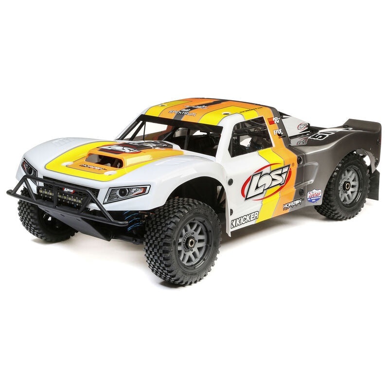 Losi 1/5 4WD Short Course Truck BND 5IVE-T 2.0 V2 SCT Gas – Gray/Orange/White LOS05014T2