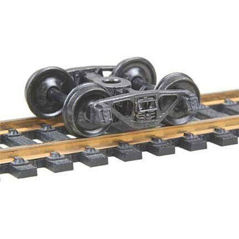 A.S.F.(R) Ride Control(R) 50-Ton Fully Sprung Metal Wheels and Fittings — Code 110 (.110) 33 Smooth-Back RP-25 Wheels – 1 Pair