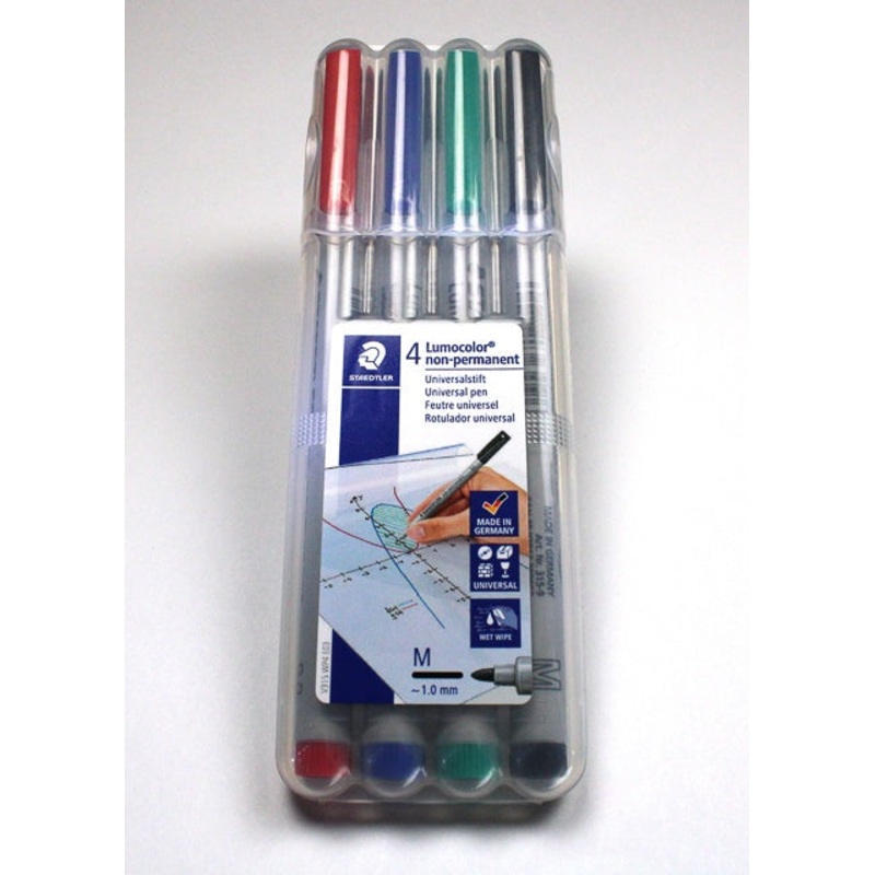 Staedtler Water Soluble Markers: 4 Color Pack CHX03154