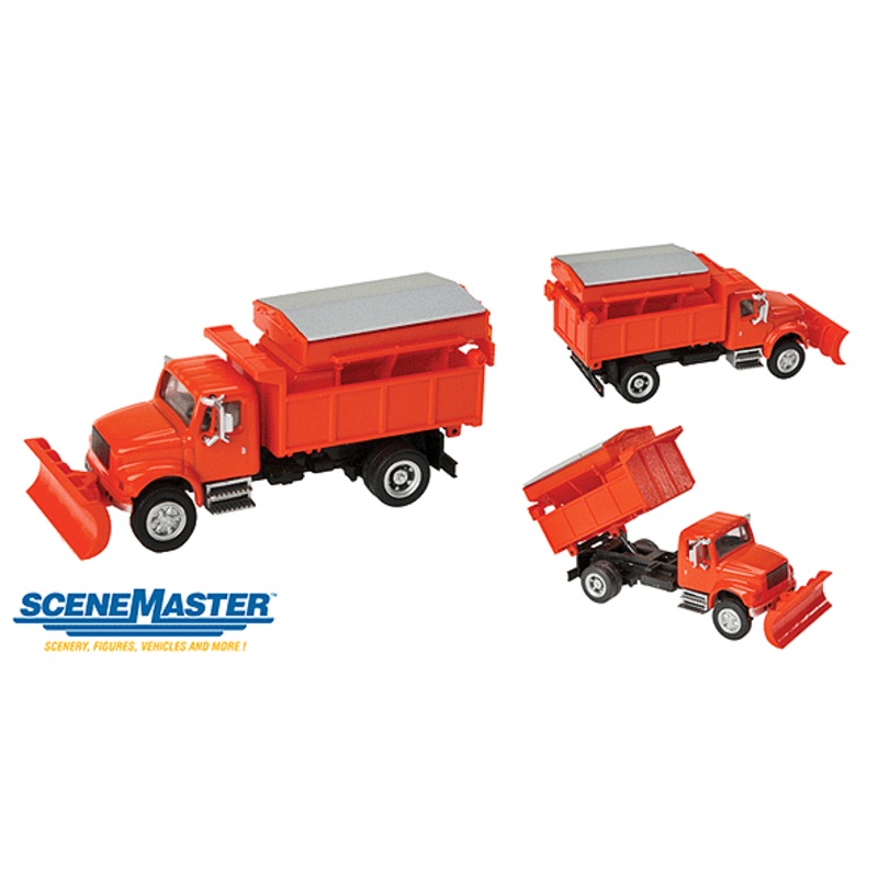 Walthers 4900 Dump Truck w/Snowplow & Salt Spreader – Assembled #11793