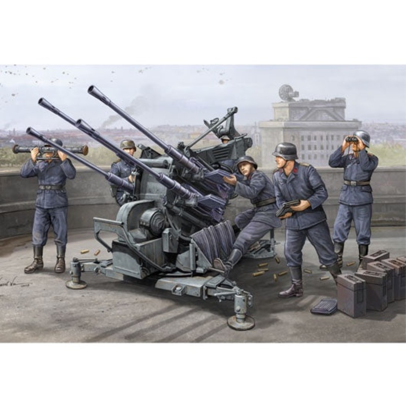 FLAK 38 (German 2.0cm Anti-Aircraft Guns) 1/35 #02309 by Trumpeter