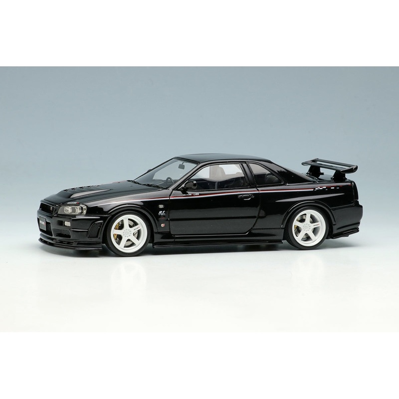 [ Back-order ] Make Up EIDOLON EM436D 1:43 Nissan Skyline GT-R BNR34 NISMO R-tune Black Pearl model car