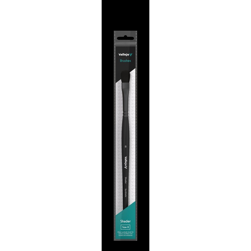 Vallejo Brush B06008 Flat Shader #8 Synthetic Filbert