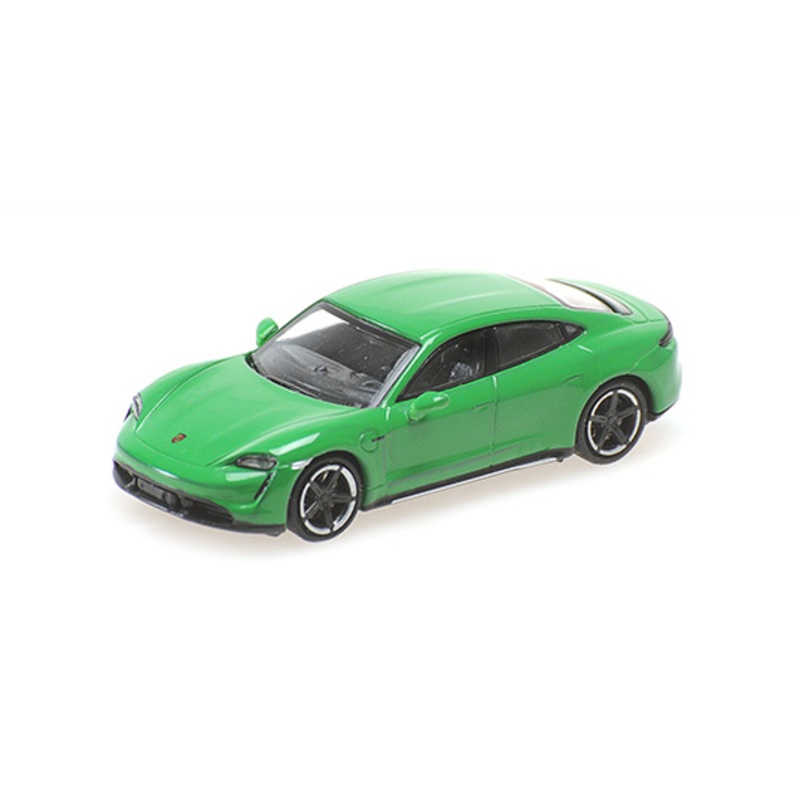 [ Back-order ] MINICHAMPS 870068402 1:87 Porsche Taycan Turbo S 2019 Green Metallic model car