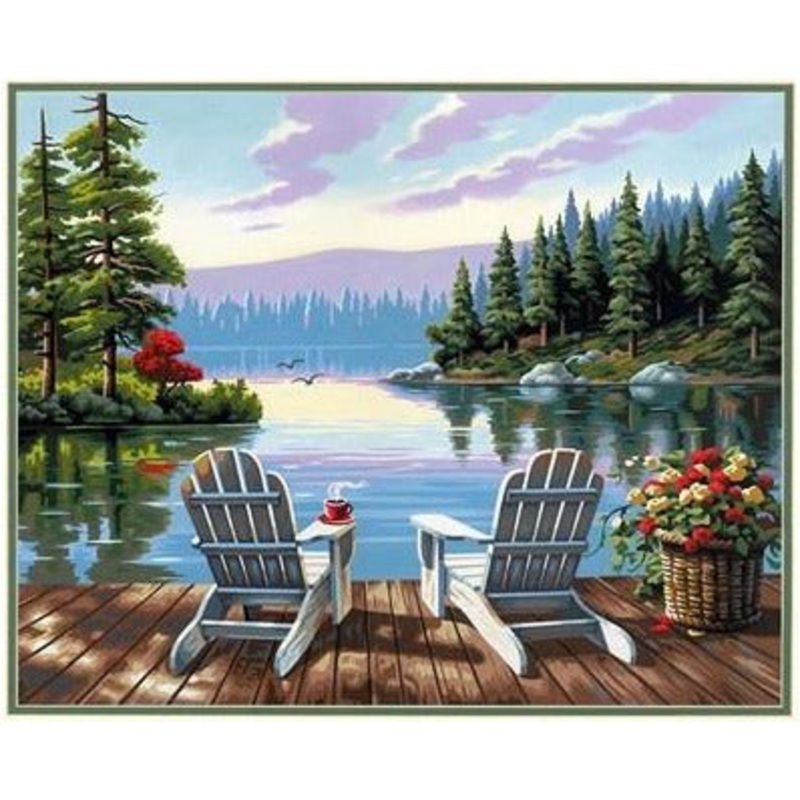 Dimensions Paint by Numbers Lakeside Morning (20×16)