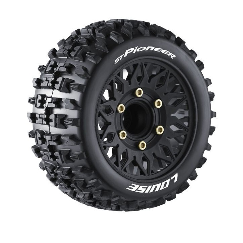 Louise R/C ST-Pioneer 2.8 Removable Hex Black Whls 4.0 OD(2) – LOULT3227SX