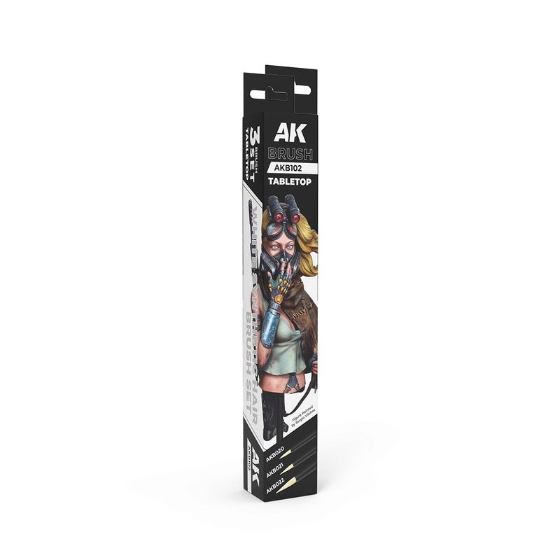 AK Interactive Tabletop Syntethic Brushes Set (3 Brushes) – AK-B102