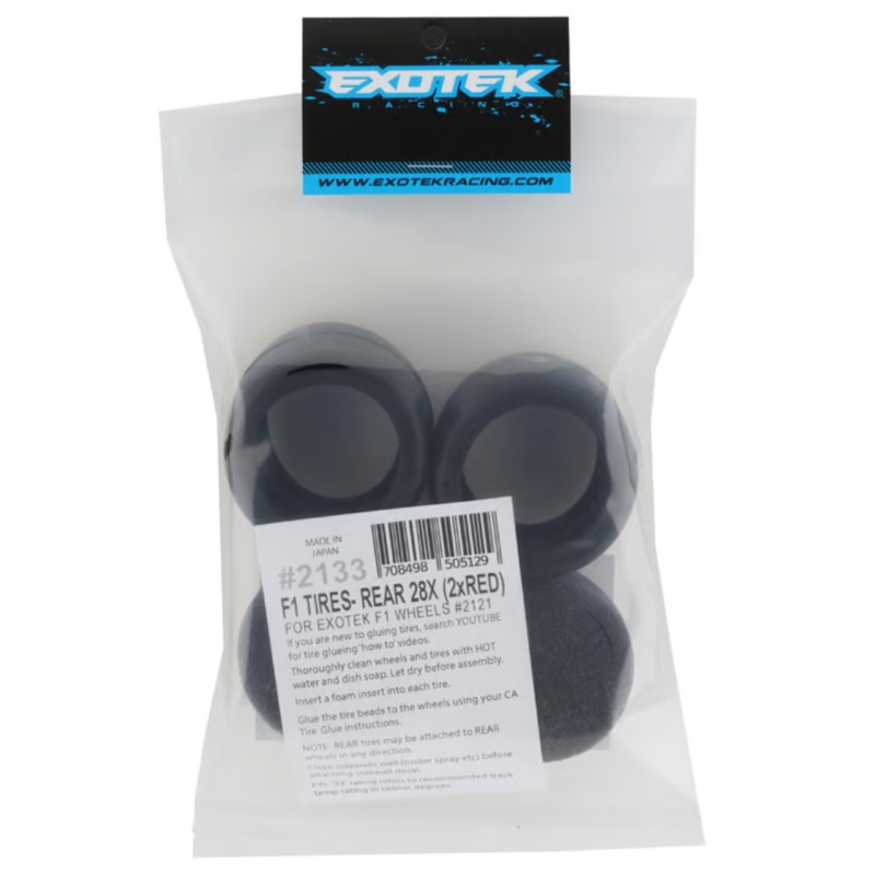 Exotek F1 Rear Rubber Tires (2) (Super Soft) – EXO2133