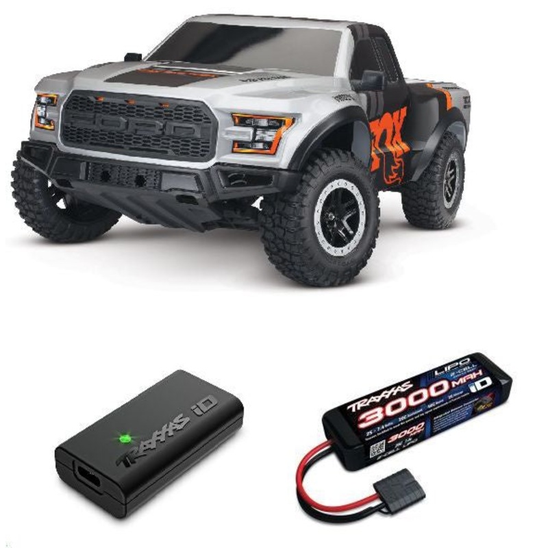 Traxxas Slash Ford F-150 Raptor 1/10 RTR 2WD Brushless Short Course Truck (Fox) w/BL-2s ESC & TQ 2.4GHz Radio – TRA58394-4FOX