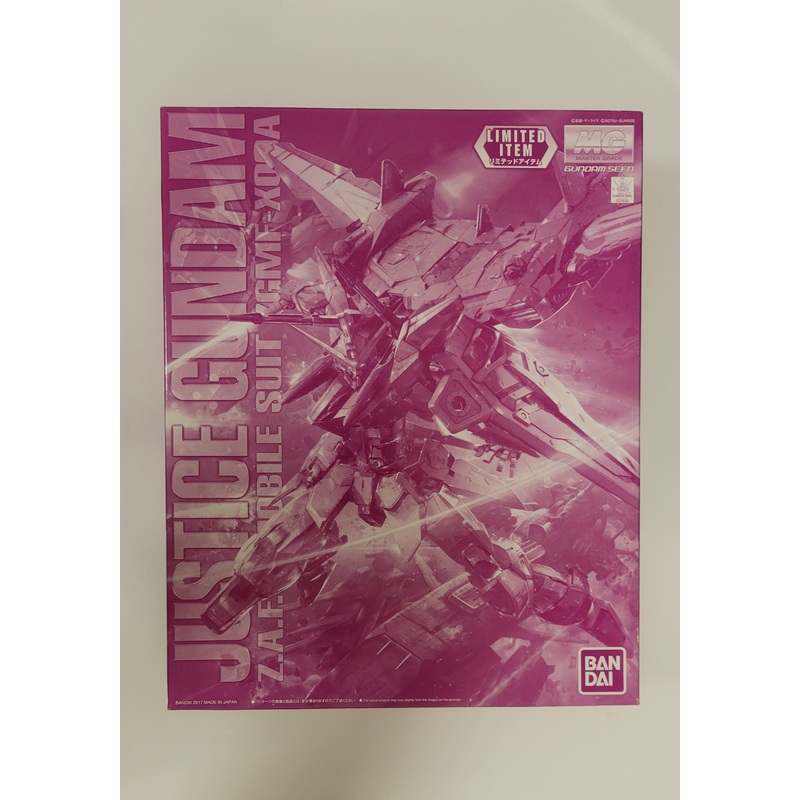 (Pre Owned) MG 1/100 Gundam Seed Justice Gundam Z.A.F. Mobile Suit ZGMF-X09A Limited Item (torn box)