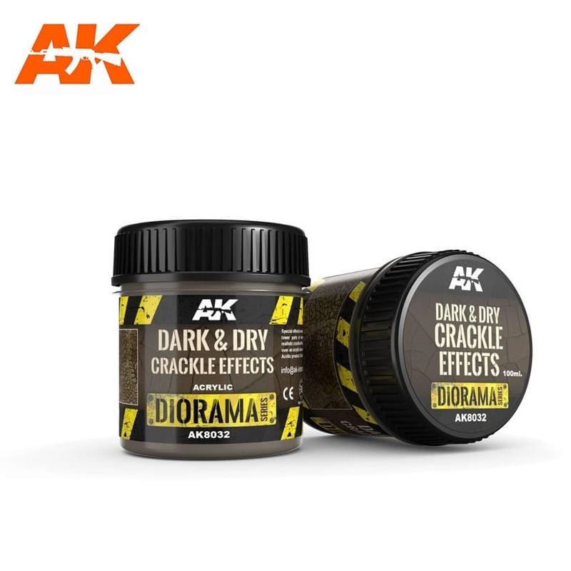AK Interactive Crackle Effects – Dark and Dry (100ml) (Acrylic) AK-8032