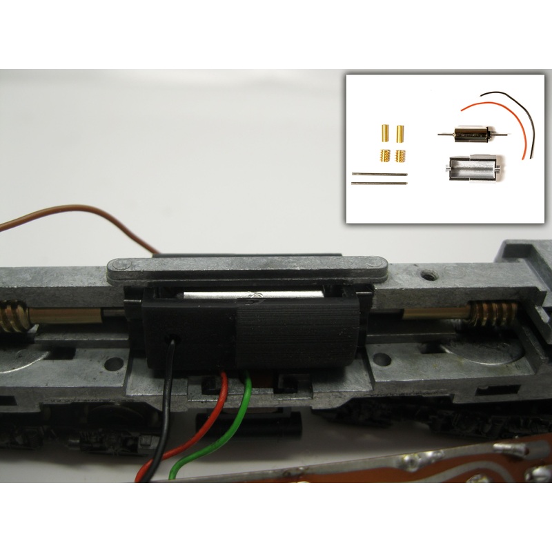 Conversion kit with bell armature motor Minitrix BR103, BR151