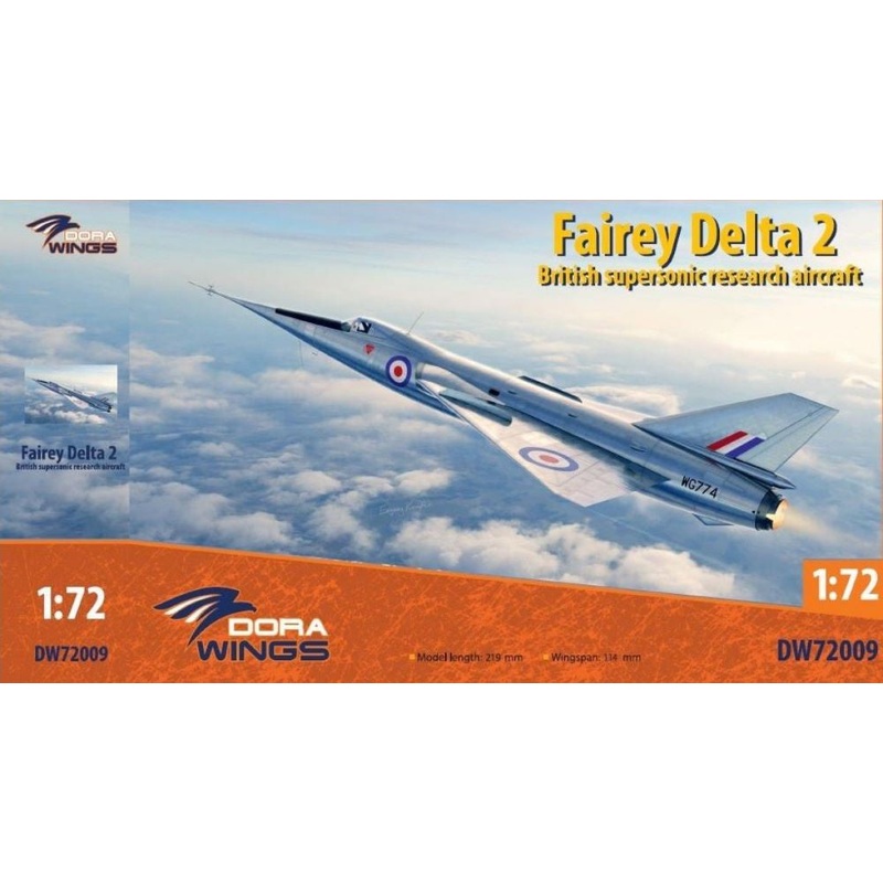 Fairey Delta 2 Aircraft 1/72 #72009 by Dora Wings