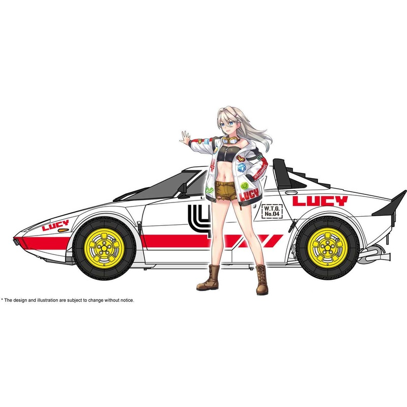Wild Egg Girls Lancia Stratos Lucy Mcdonnell w/Figure 1/24 #52328 by Hasegawa