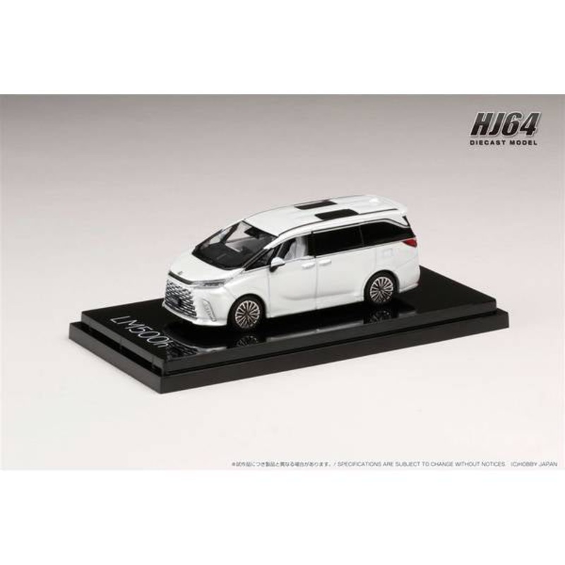 [ Back-order ] Hobby Japan HJ641076BW 1:64 LEXUS LM500h LHD 4 Seater SONIC QUARTZ WHITE INT Diecast model car