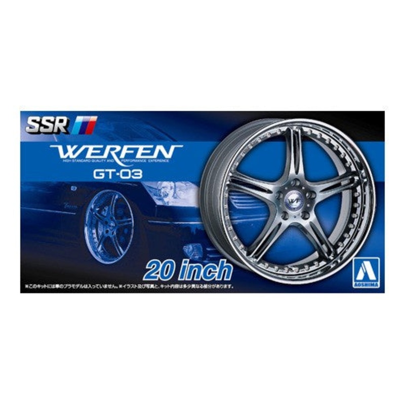 SSR WERFEN GT-03 20inch Wheel Parts 1/24 Car Accessory Model Kit #05384 by Aoshima
