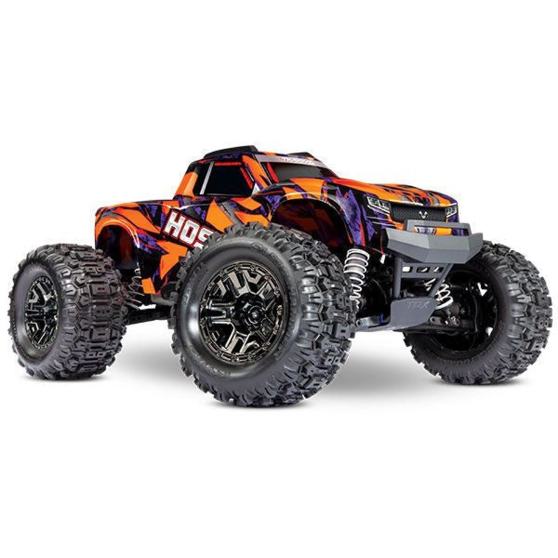 Traxxas Hoss 4X4 VXL – Orange & Purple 1/10 Scale 4WD Brushless Electric Monster Truck TRA90076-4ORANGE