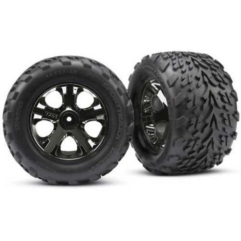 Traxxas Tires & wheels, assembled, glued (2.8) (nitro rear/ electric front)