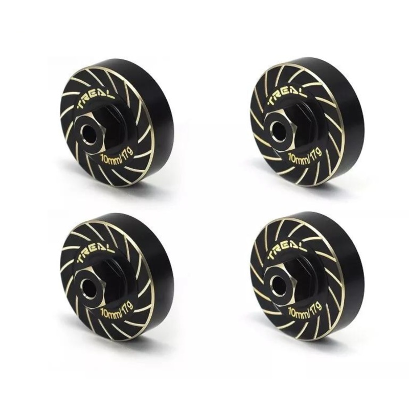 Treal Hobby Extended Brass Wheel Hub Hex for Traxxas TRX-4M (Black) (4) (17g) (+10mm Offset) – TLHTTRX-4M-03