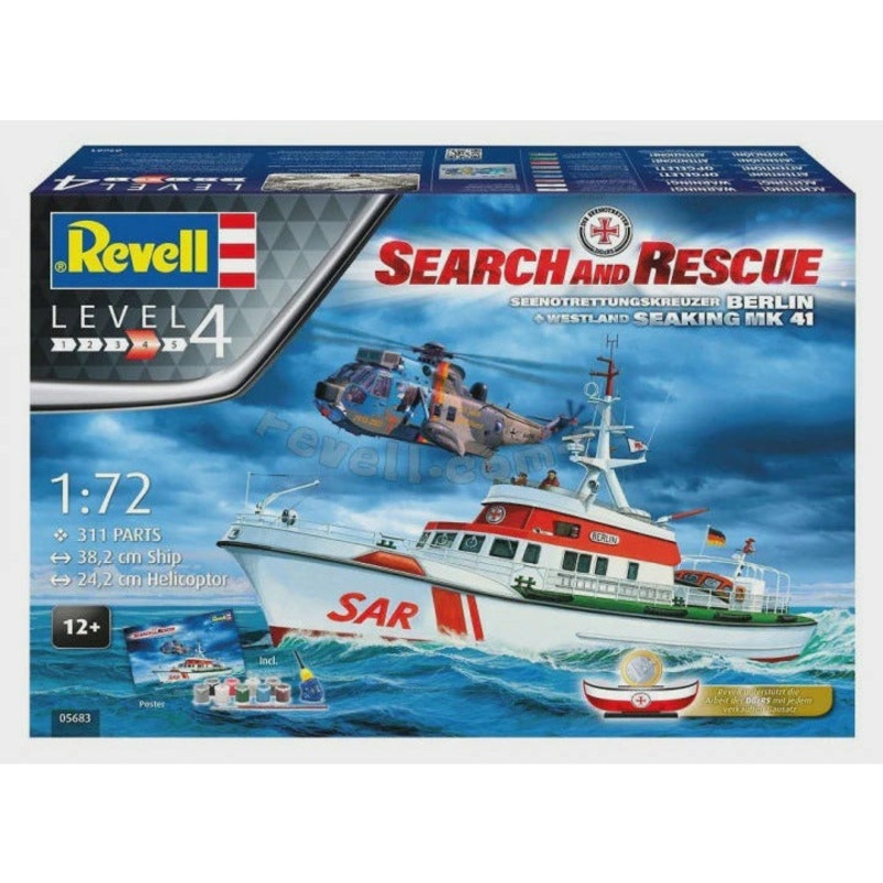Search & Rescue Berlin and Seaking Gift Set 1/72 Beginner’s Model Kit #5683 by Revell