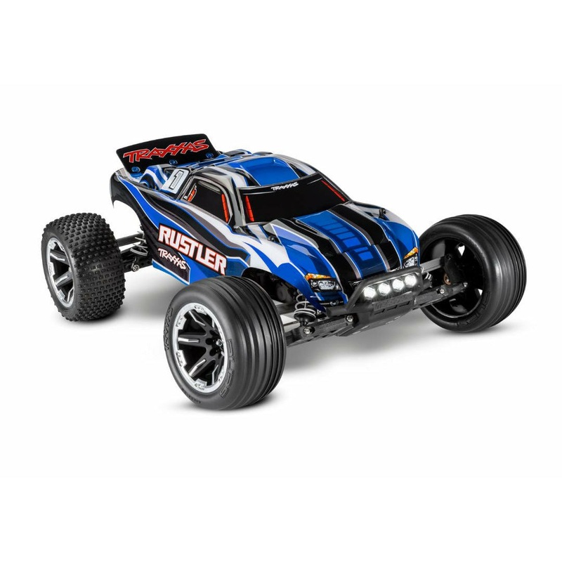 Traxxas 1/10 2WD Stadium Truck RTR Rustler w/ LED Lights – Assorted Colours TRA37054-61
